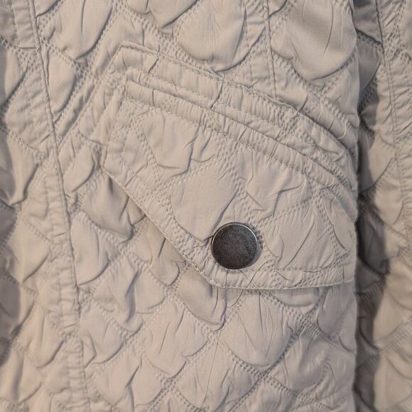 Laura Ashley Quilted Jacket Silver Grey Packable Lightweight Layer - Size M - Picture 5 of 6